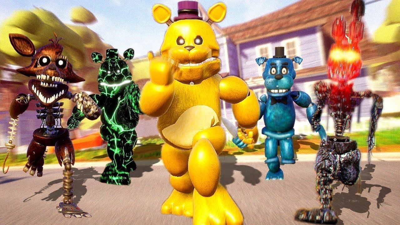 I played every FNAF mod in Hello Neighbor at the same time