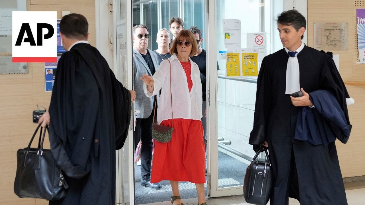 P&eacute;licot arrives at French court as ex-husband due to give testimony in rape trial