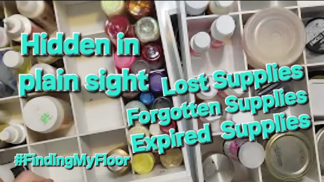 #FindingMyFloor Authentic Craftroom Tour *adhesive drawers & expired supplies