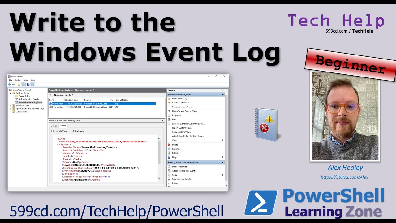 Write to the Windows Event Log in PowerShell