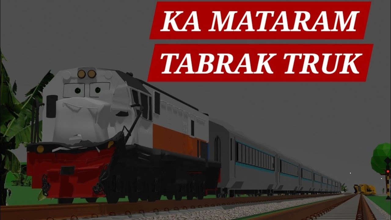 KA MATARAM menabrak truk pasir