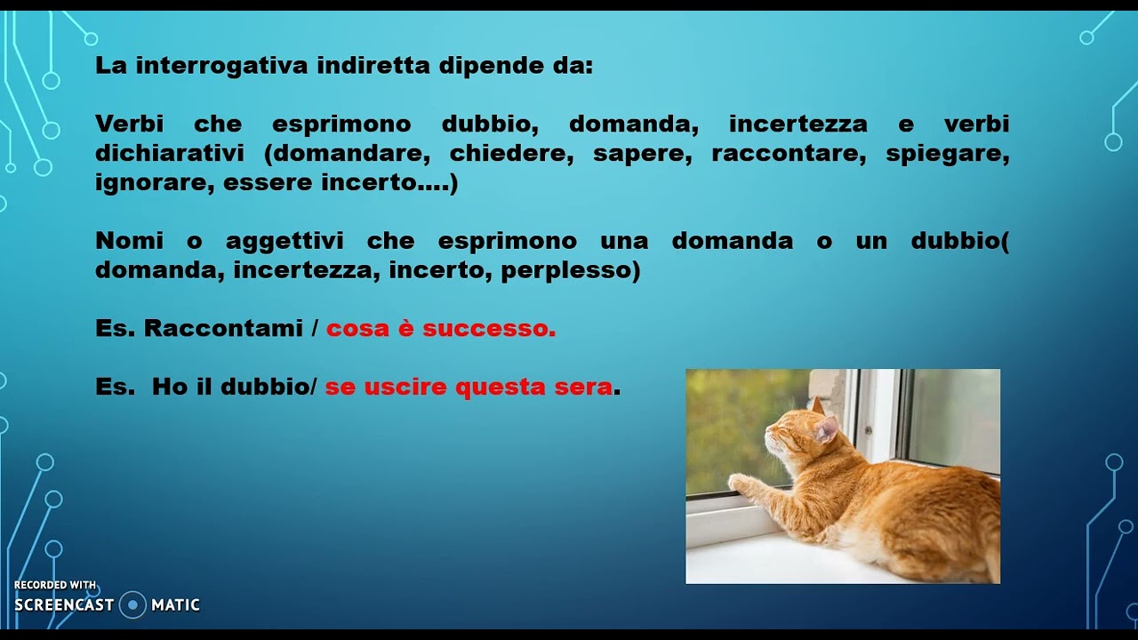 interrogativa indiretta