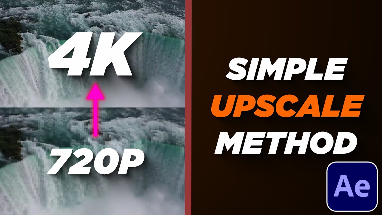 How to Upscale Videos in After Effects 2026 | Upscale Tutorial 720p to 4K | NO PLUGIN