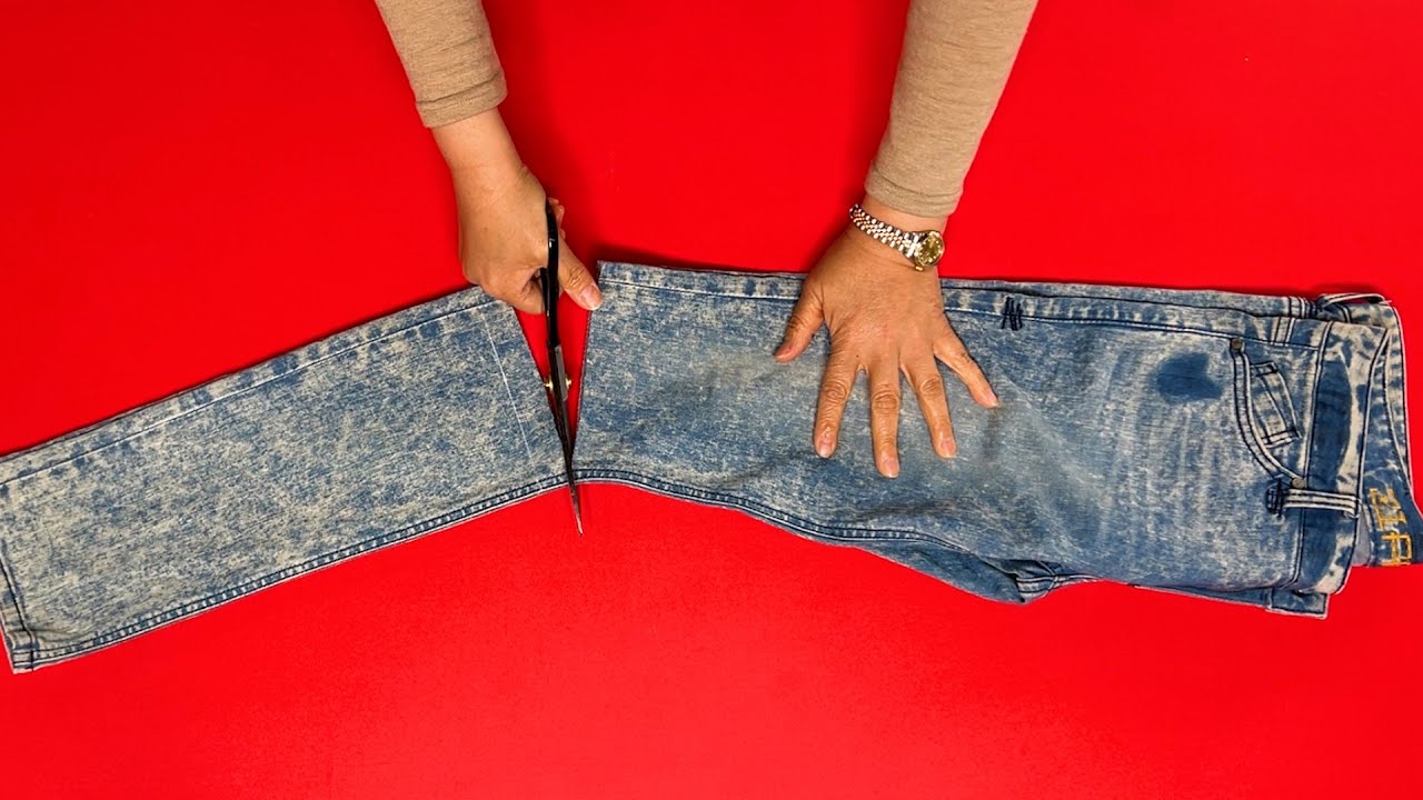 [DIY] Почему я не могу выбросить свои 30-летние джинсы? / Суперпереработка за 10 минут!