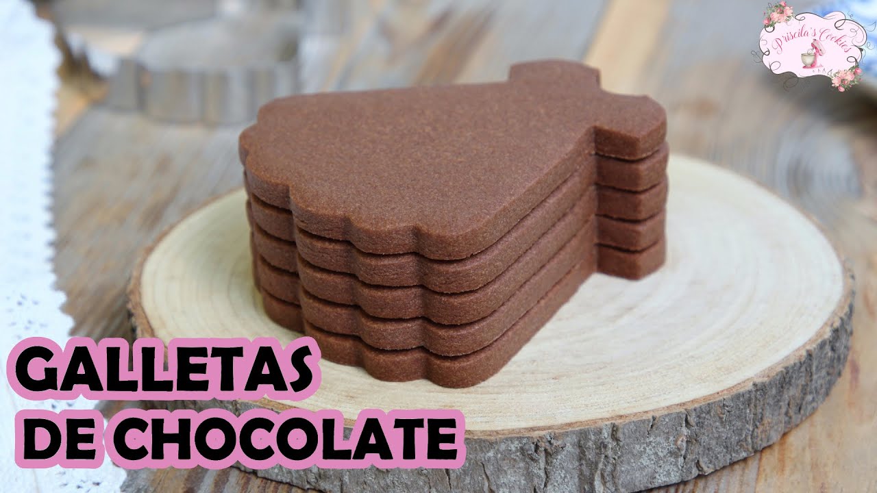 Cómo hacer GALLETAS DE CHOCOLATE PERFECTAS PARA DECORAR - Priscila's Cookies I Biscuiti de ciocolata