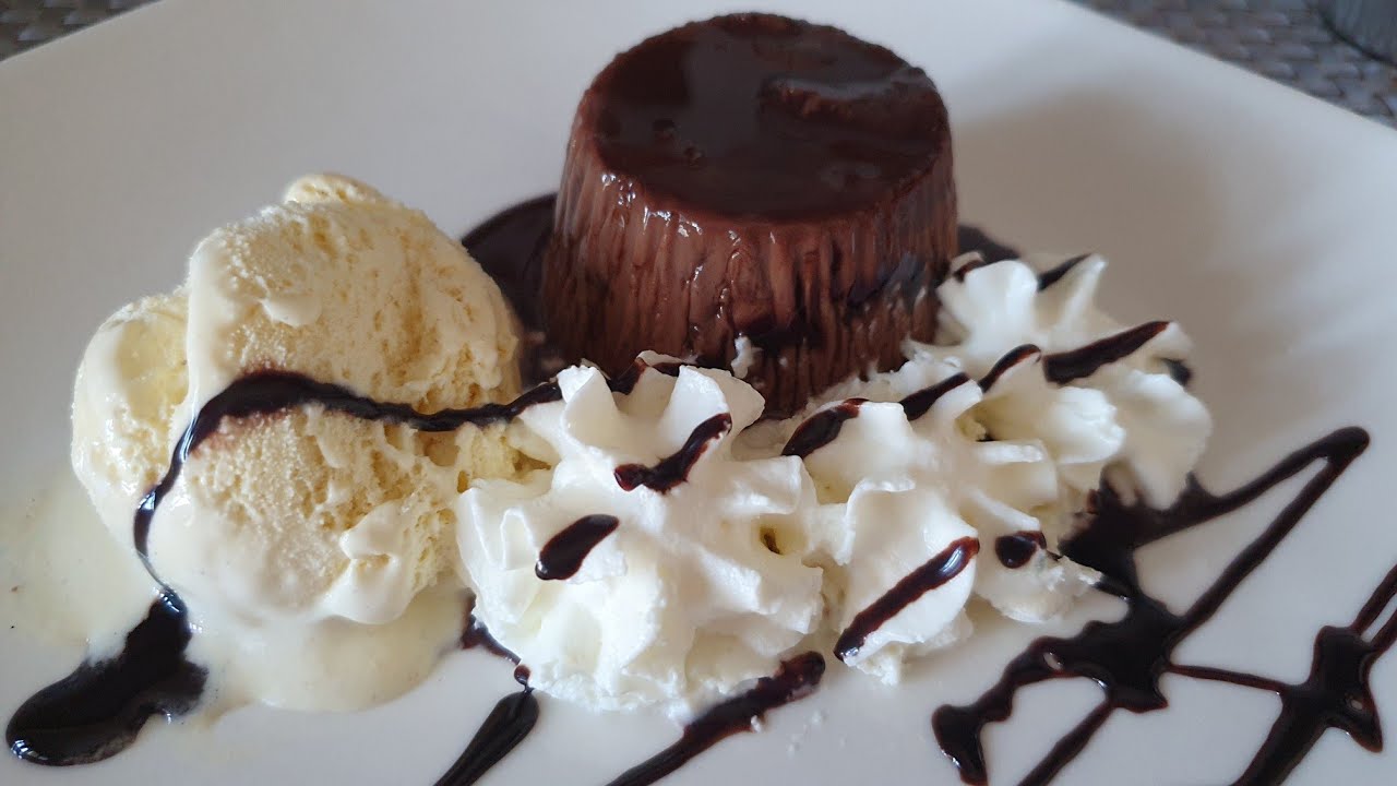 Flan de Chocolate rápido y facil.