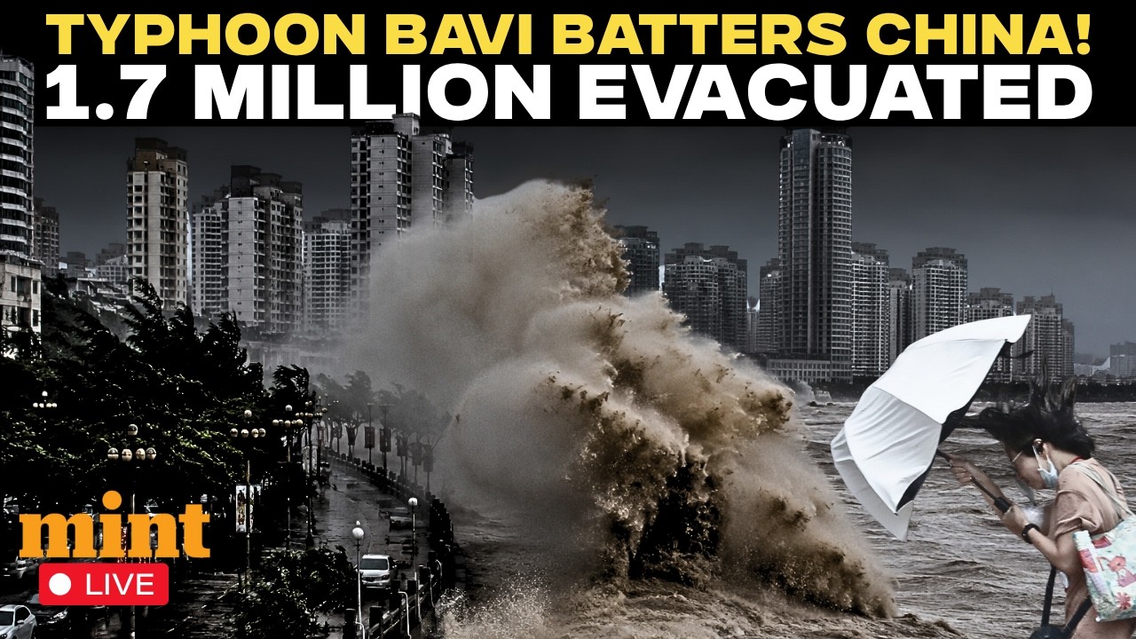 LIVE | Typhoon Bavi Slams China: Over 1.7 Million Evacuated as Powerful Storm Makes Landfall