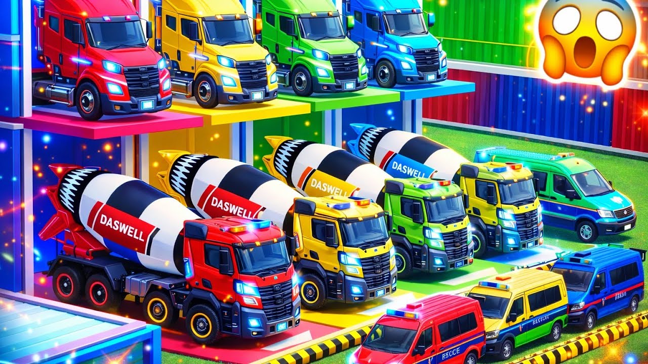 Super Heavy Mixer Truck and Giant American Truck Convoy Farming Simulator 22