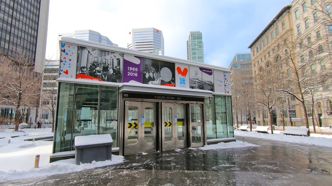 Downtown Montreal Metro Station (Square-Victoria OACI - Orange Line) #montrealmetro
