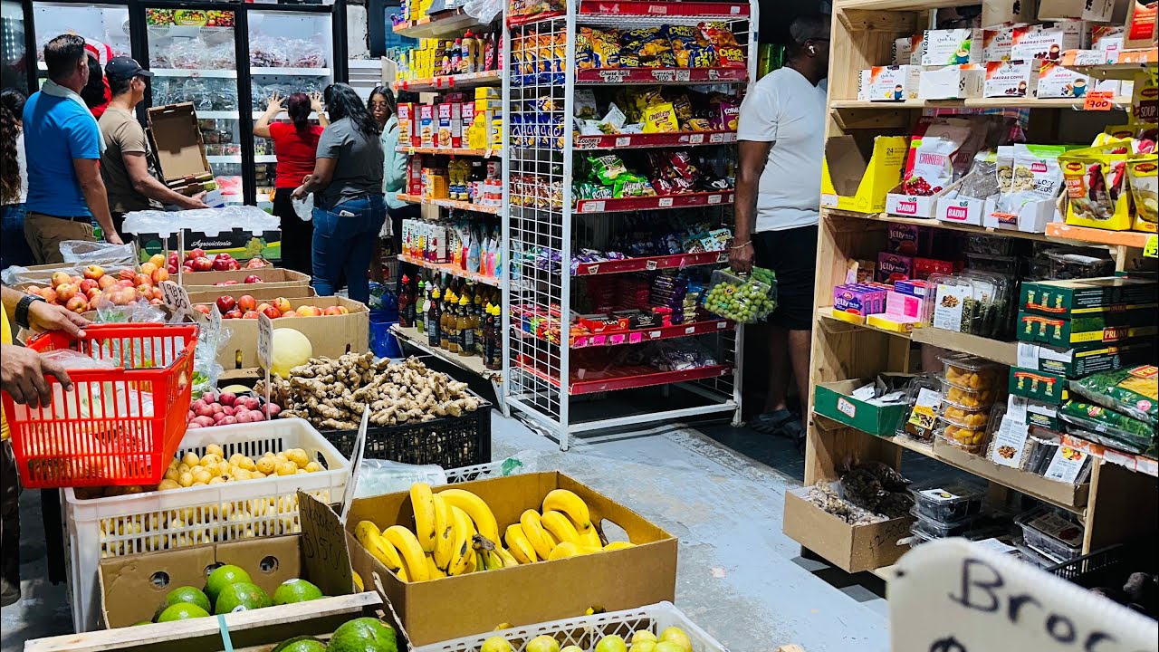Shopping for gym wear, fruits and vegetables