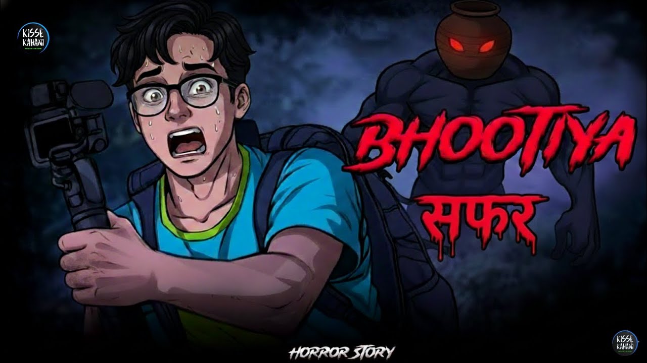 भूतिया सफर 😨 | गाँव की उस रात... #viral #horrorstories #animation #story 