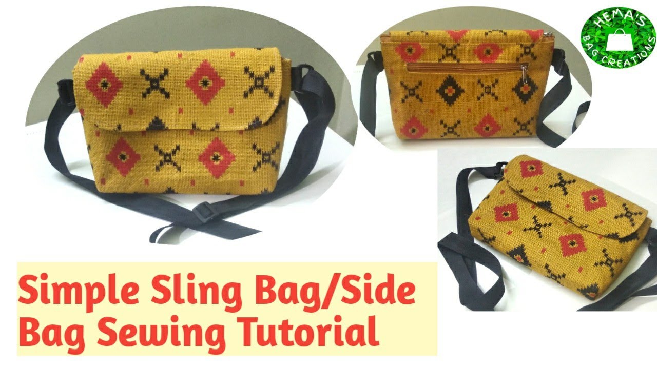 DIY #Jute Sling Bag Making At Home/Jute Bags #Manufacturing Process/#slingbag #sidebag #crossbodybag