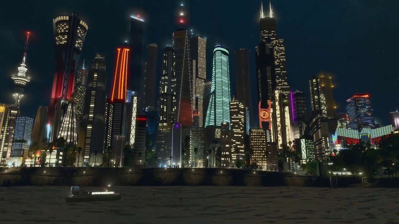 Cities: Skylines - Dense Futuristic Metropolis Flythrough