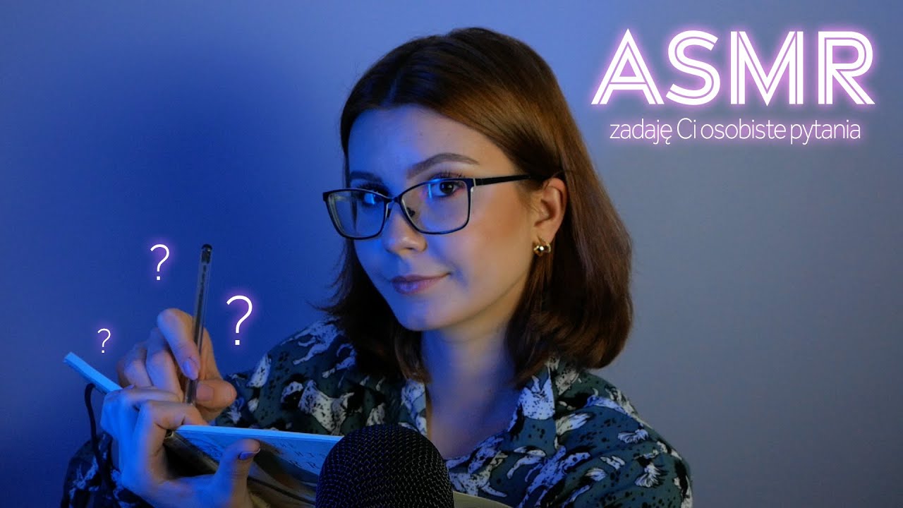 ASMR [PL] | zadaję Ci osobiste pytania (dźwięki pisania, przewracania stron) | roleplay po polsku