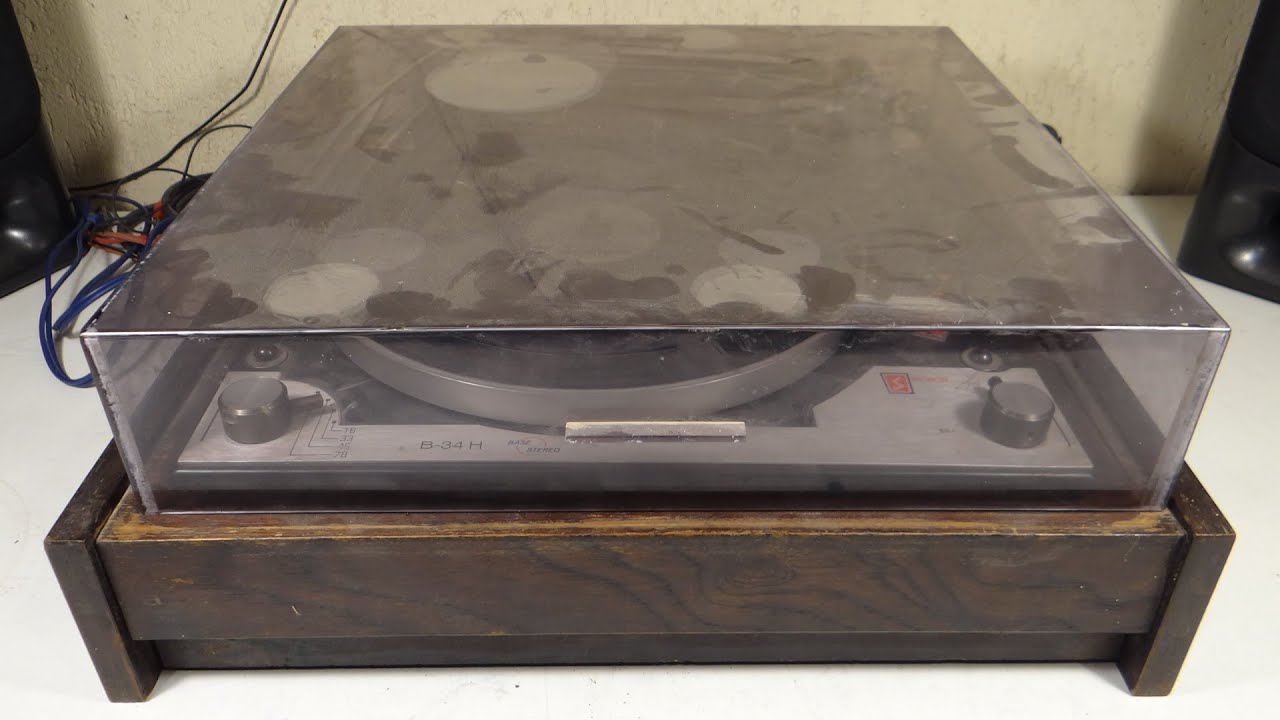 BANDEJA GIRADISCOS TORNAMESA TURNTABLE SINCRON B-34H ARGENTINA 1973 RESTAURACION P1/3