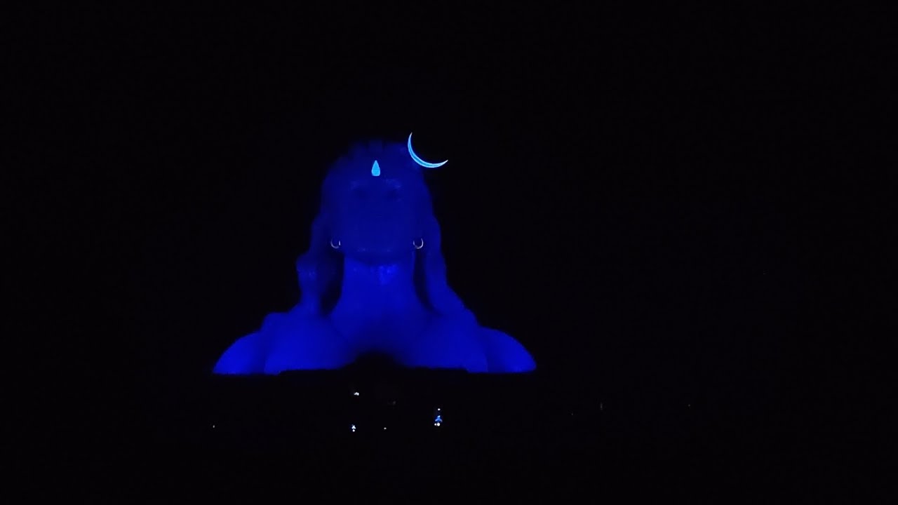 Bangaluru adiyoogi isha temple light show 19:30 #bangaluru #trending #popular 