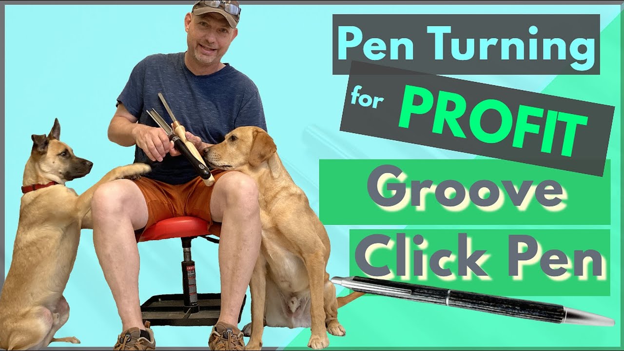 How to Make a Groove Click Pen || Turning for Beginners
