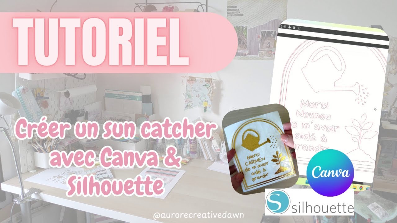 TUTO SUN CATCHER avec Canva et Silhouette Caméo #scrapbooking