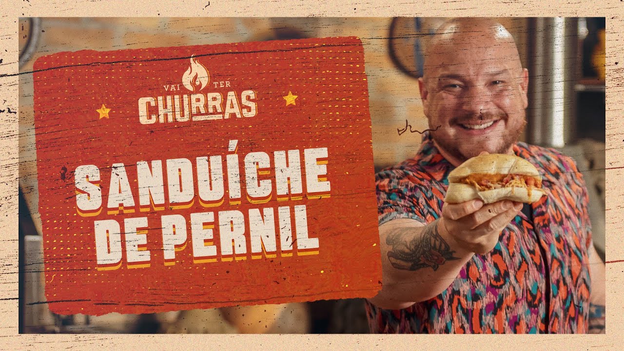 Sanduíche de pernil com vinagrete e molho de pimenta | Comidas de rua