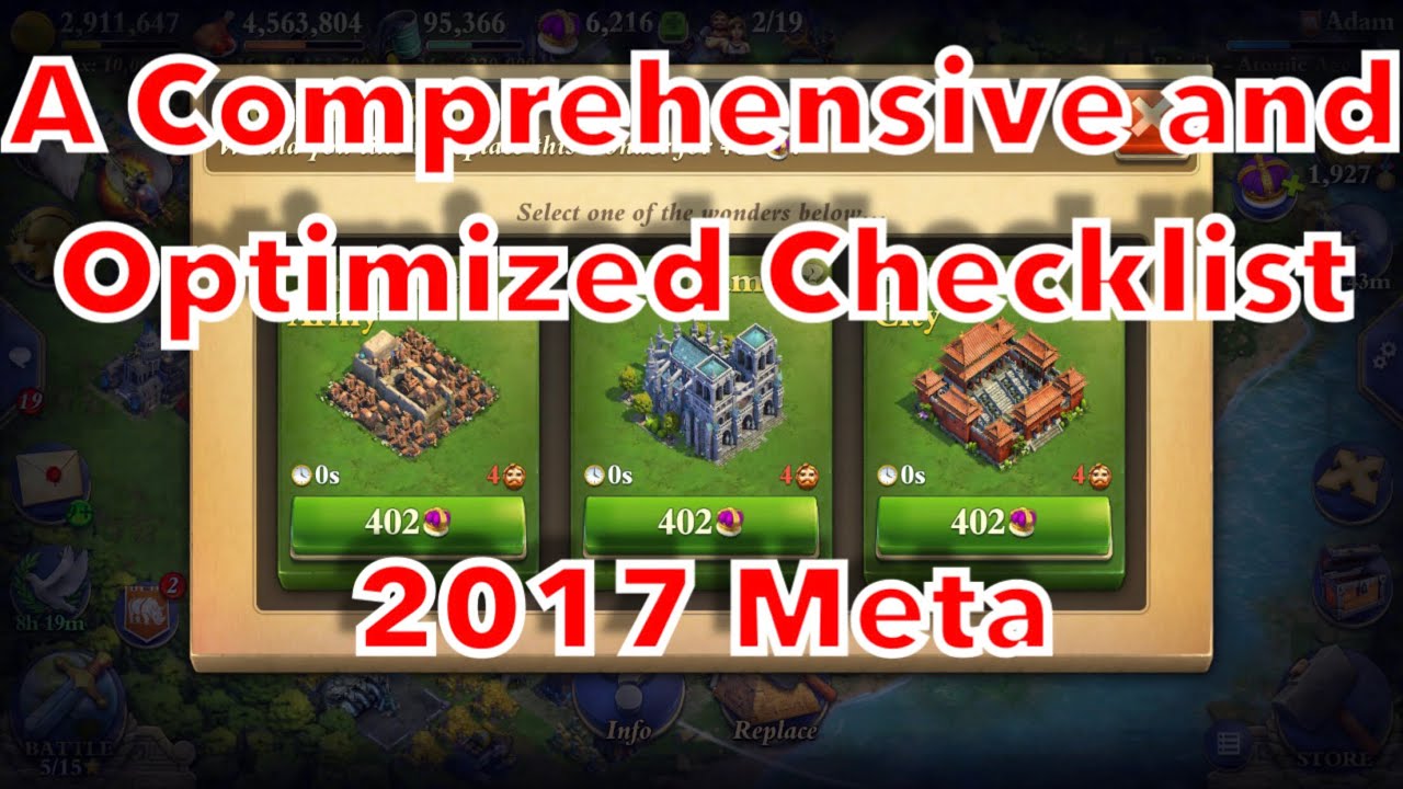 Beginner's Guide Checklist 2017 | DomiNations for Dummies Ep. 3