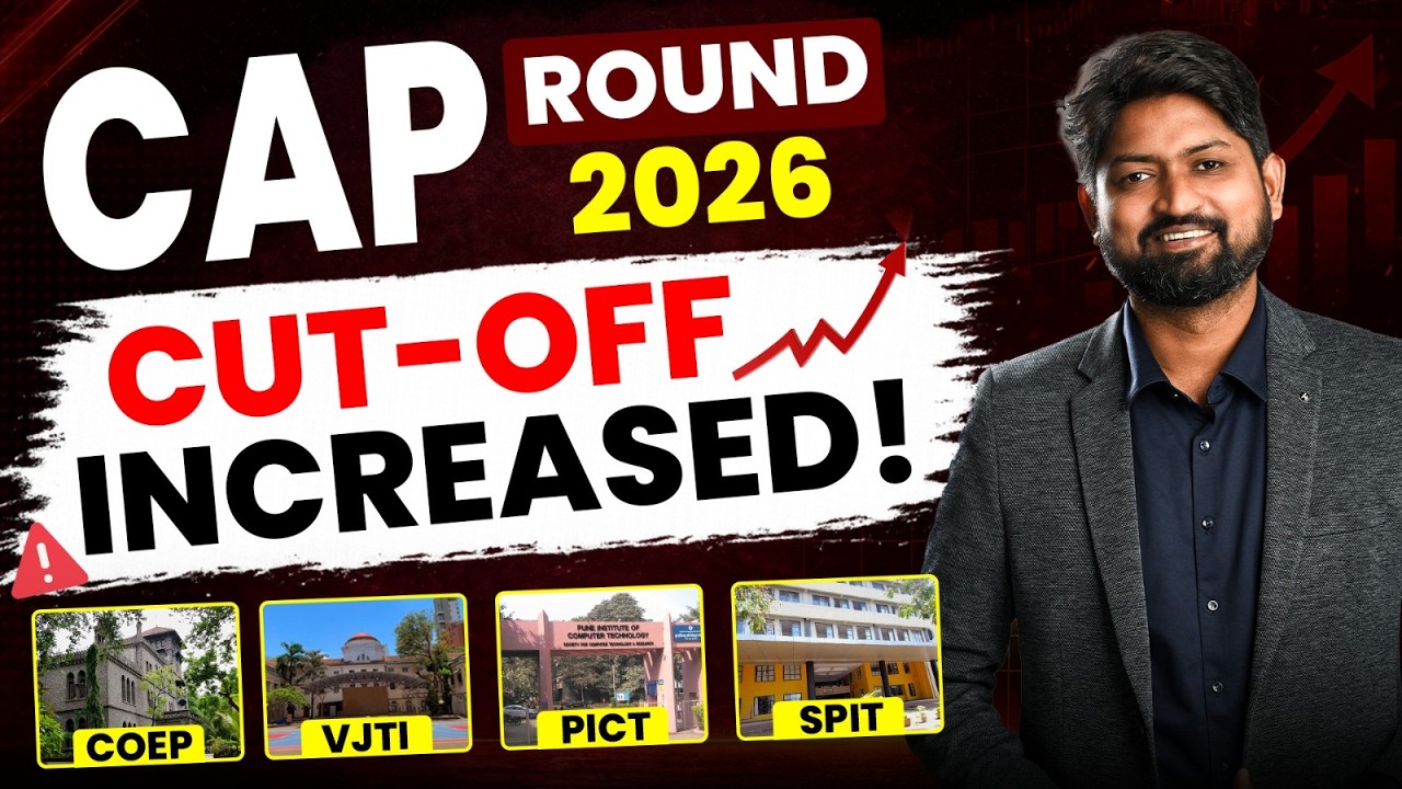 CAP Round 1 2026 Cut Off Increased? Top Colleges Cut Off Analysis #mhtcet2026
