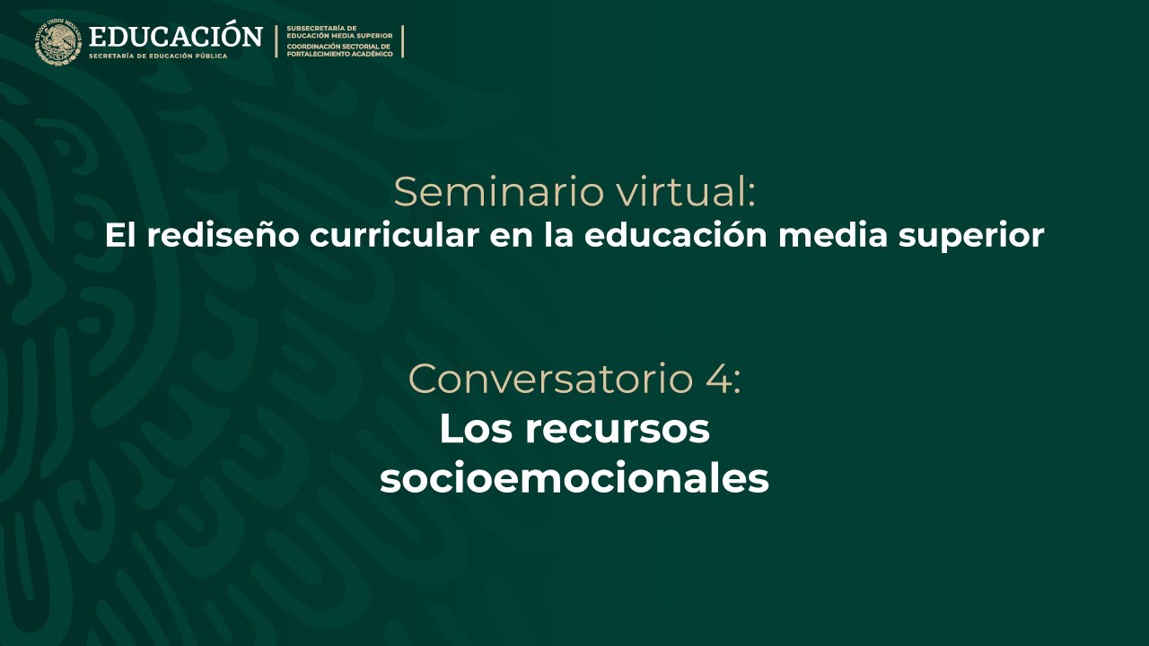 Conversatorio 4: Los recursos socioemocionales