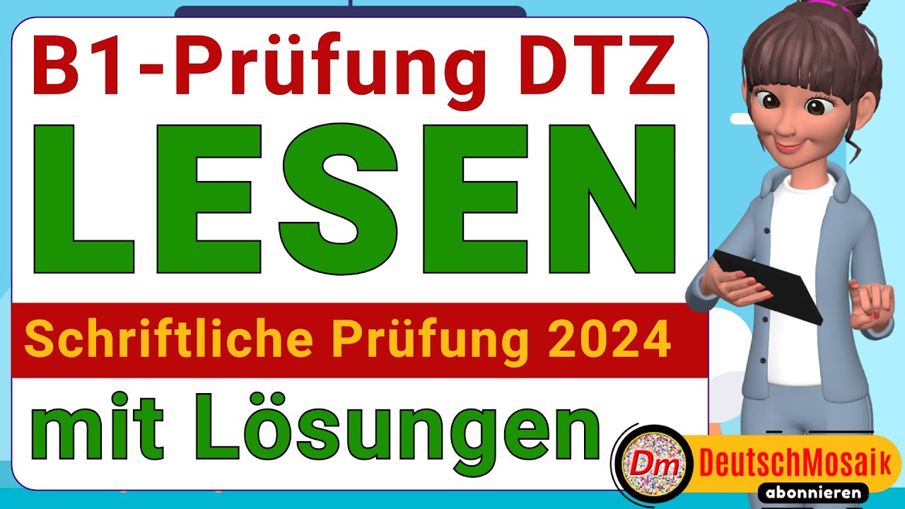 B1 Lesen | Übung zur schriftlichen Deutschprüfung | mit Lösungen