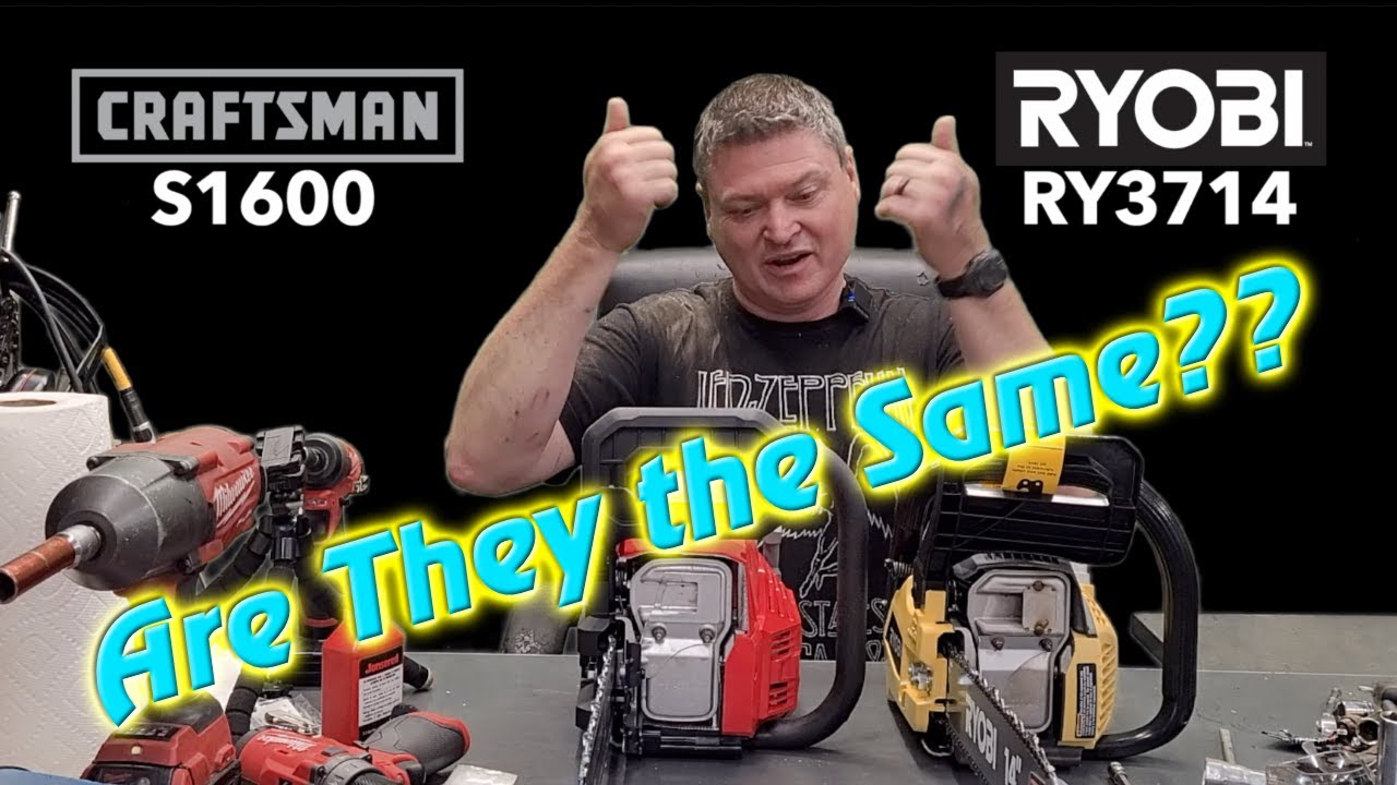 Сравнение бензопил Craftsman S1600 и Ryobi RY3714