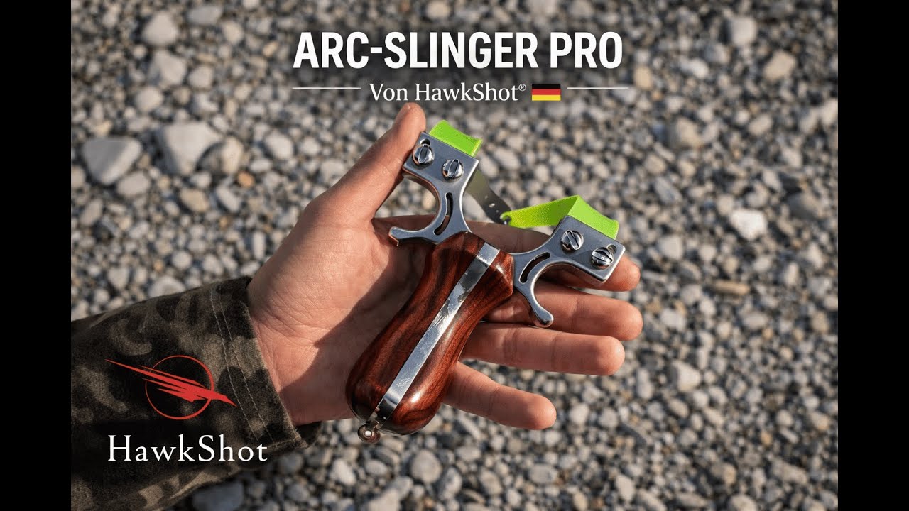 HawkShot® - ARC-Slinger Pro - Profi Steinschleuder - Zwille - Produktvorstellung