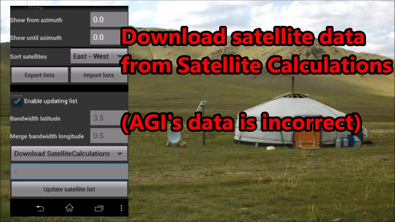 Satellite Director NG: the Satellite screen
