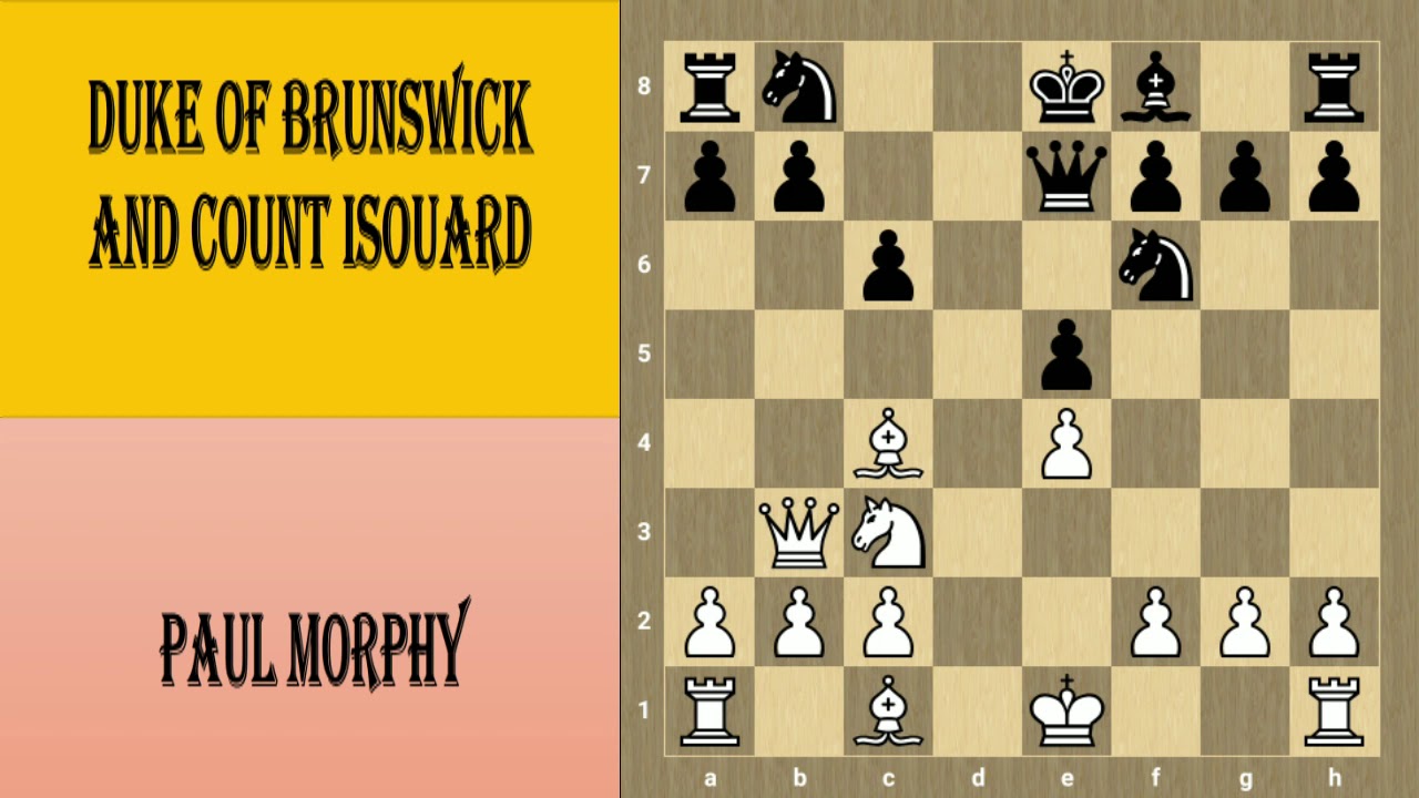 morphy vs allies 1858 | paul morphy opera house game | chess