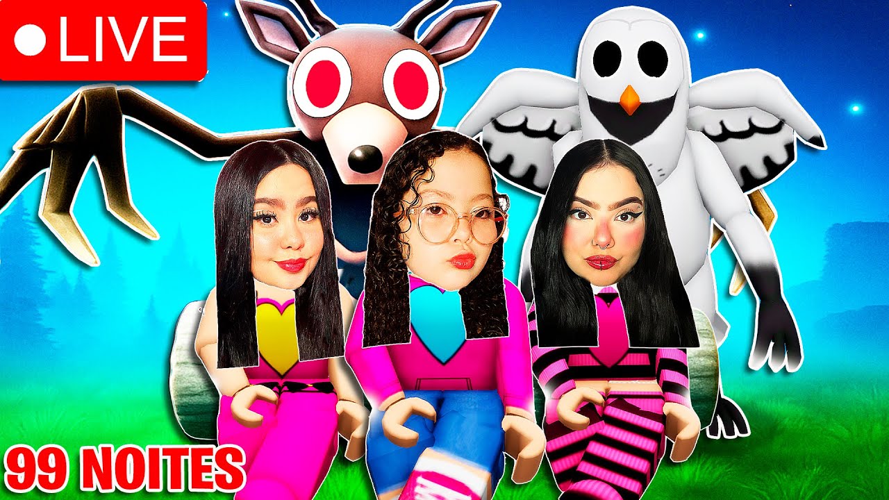 🔴 LIVE BIBI E LUD | 99 NOITES NA FLORESTA! 😱😱 | ROBLOX