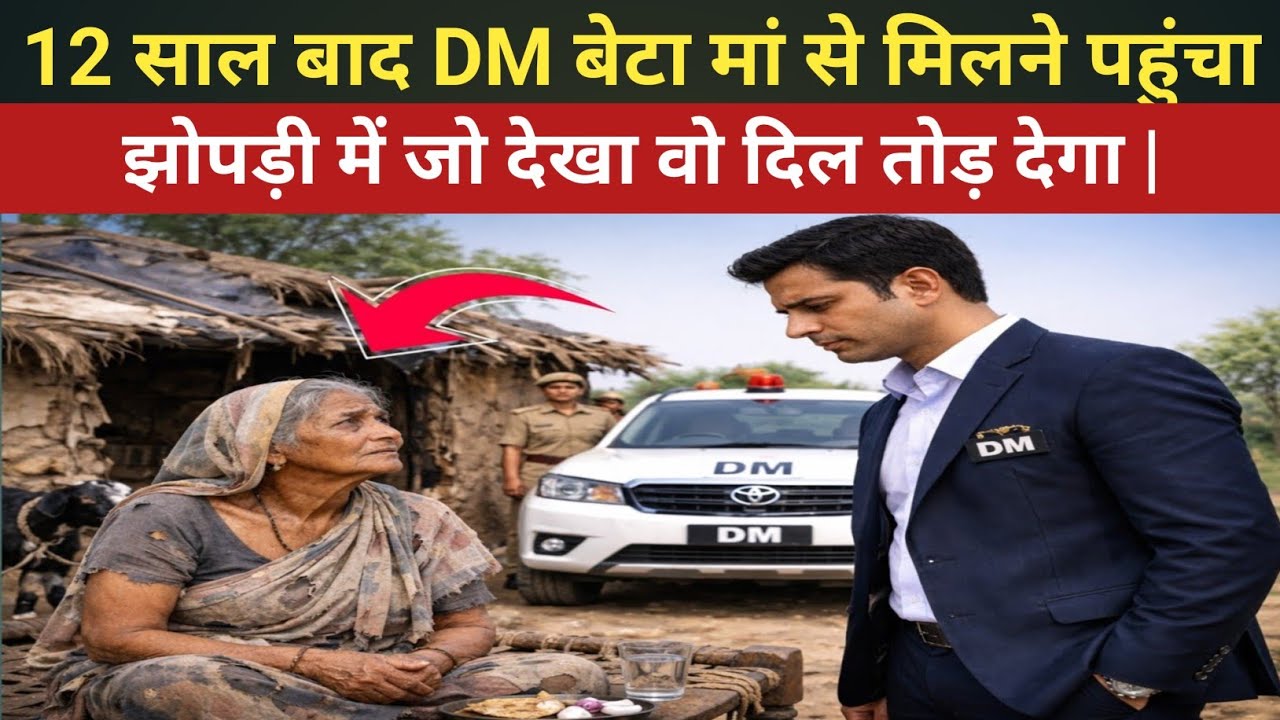 12 साल बाद DM बेटा मां से मिलने पहुंचा, झोपड़ी में जो देखा वो दिल तोड़ देगा | Emotional Story