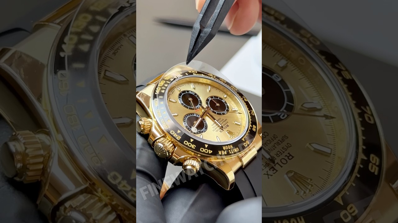 Quick wrap for the Rolex Daytona 126518.Protect the shine, preserve the luxury #watchprotectivefilm