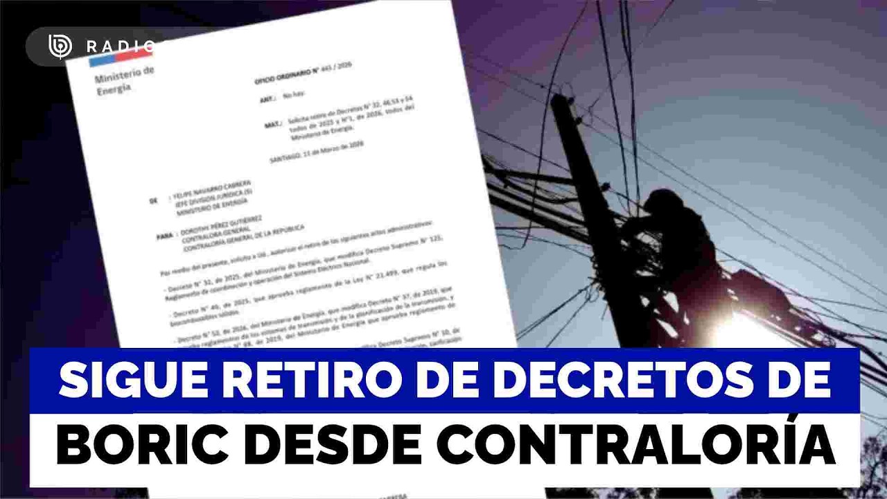 Sigue retiro de decretos de administración Boric desde Contraloría: Energía revisa 5 normas