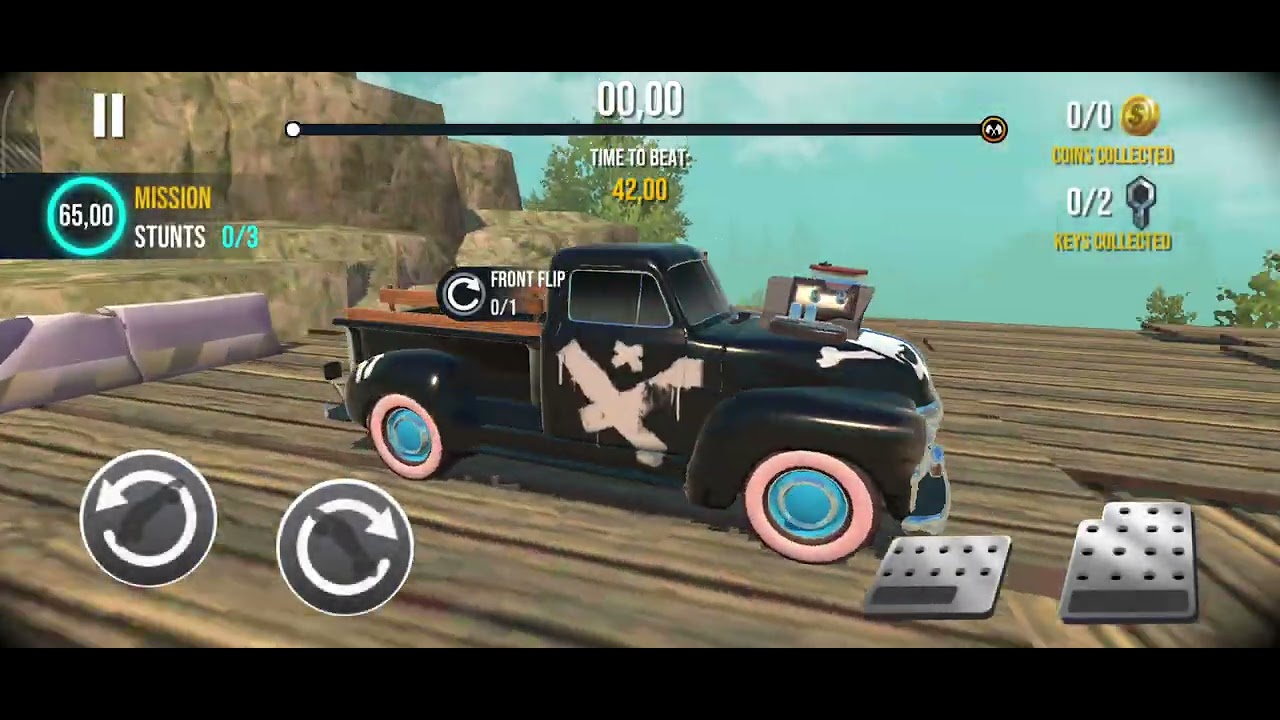 Pickup Truck with Monster Engine 🔥 Easily Conquers Levels 551-560 | Stunt Car Extreme
