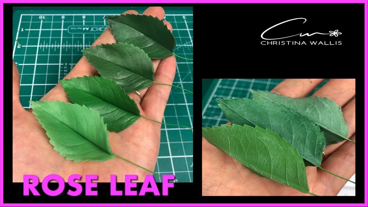 Making Rose Leaf: Colouring  it with Oil Paint,. Cold Porcelain. DEMO,  2019