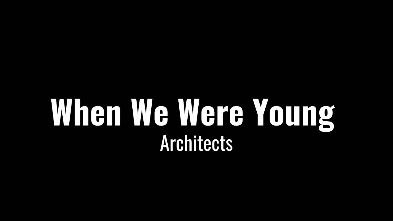 Architects - When we were young lyrics