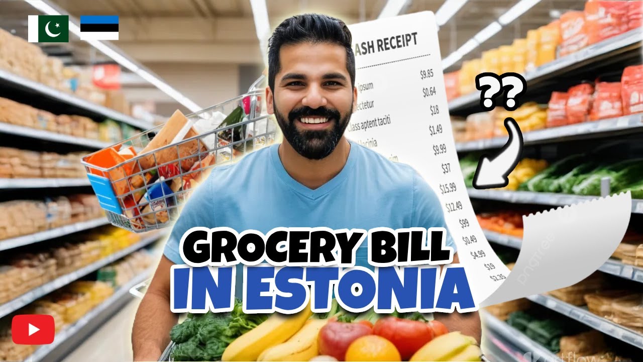 Family Grocery Bill in Estonia 2025 - 5 logo ki grocery kitne ki ati yaha? #estonia #jzinestonia