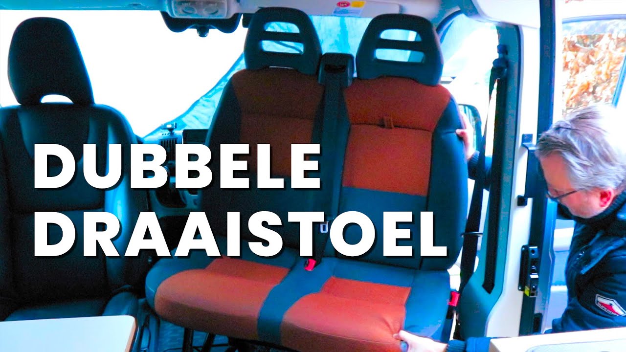Dubbele draaistoel in de camper