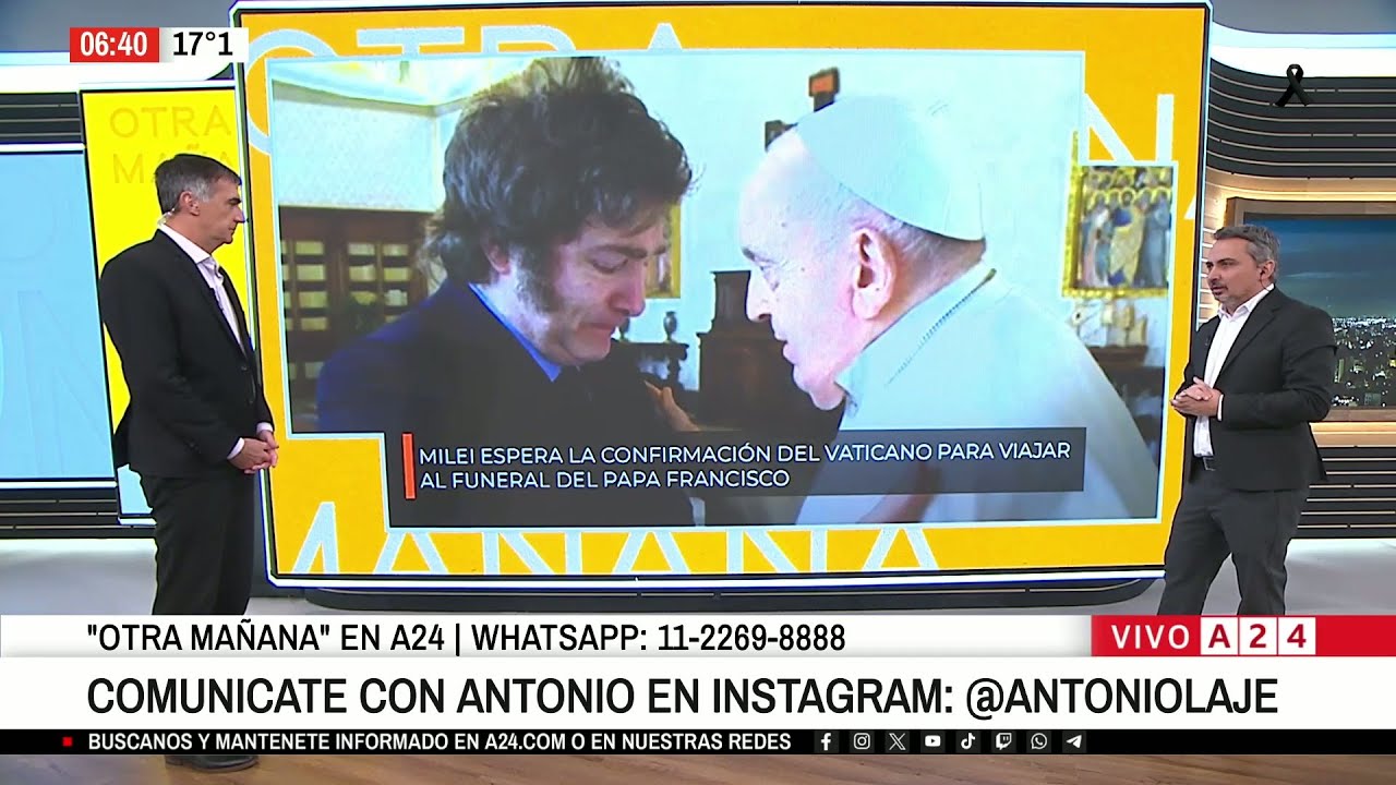 ⚫ JAVIER MILEI ESPERA LA CONFIRMACIÓN DEL VATICANO PARA VIAJAR AL FUNERAL DEL PAPA FRANCISCO