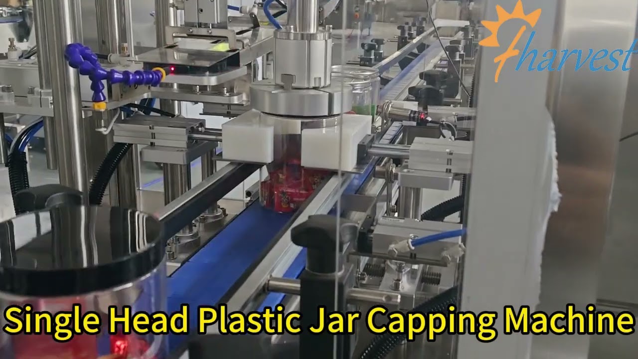 High-Speed Candy Jar Capper: Fully Automatic Servo Screw Capping Machine for Plastic Containers