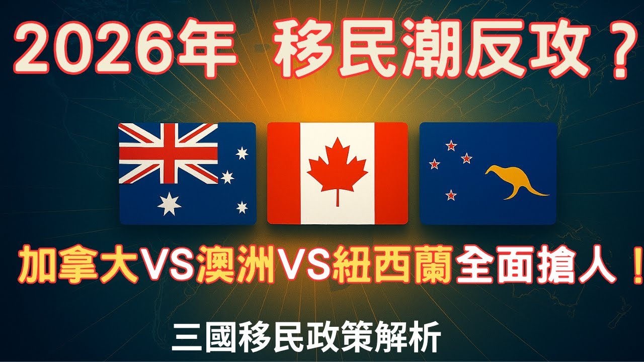 都說移民不值得？2026年移民翻盤真相：大家都在退出時，他們卻在搶進！全球移民趨勢大爆發：澳洲、加拿大、紐西蘭全面開門！要小心評估