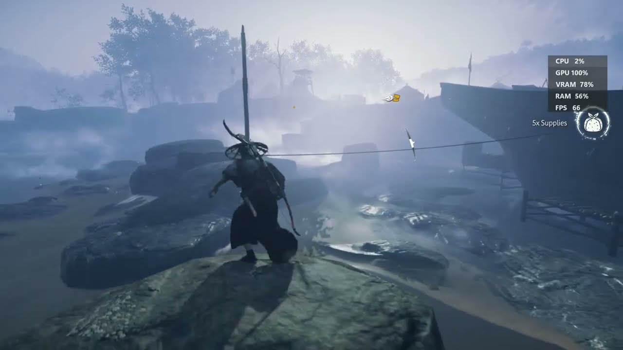 RX 6700 XT | Ryzen 7 5700X - Ghost of Tsushima FPS Test Scene & Gameplay | 1080p