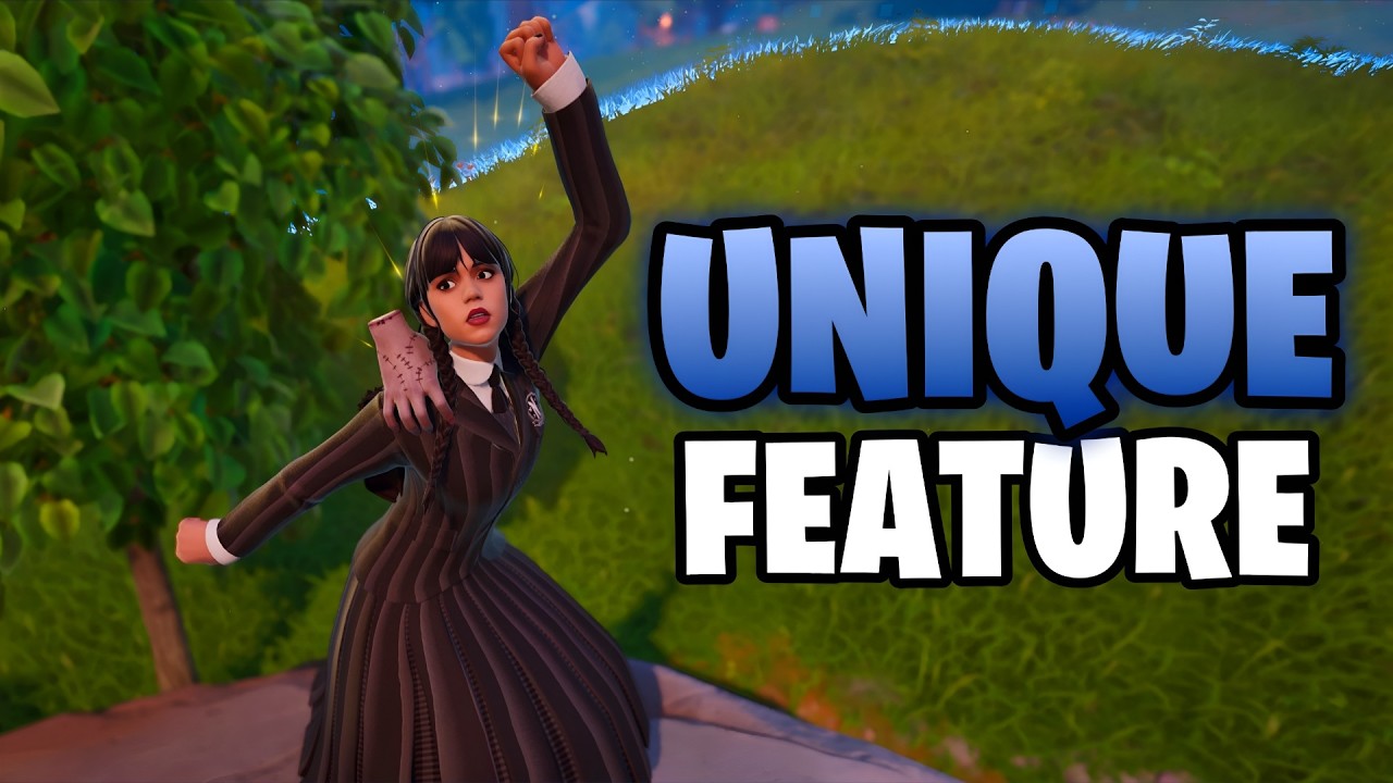 This is the FIRST Fortnite Skin to Have THIS Feature!! (Wednesday Skin Review)