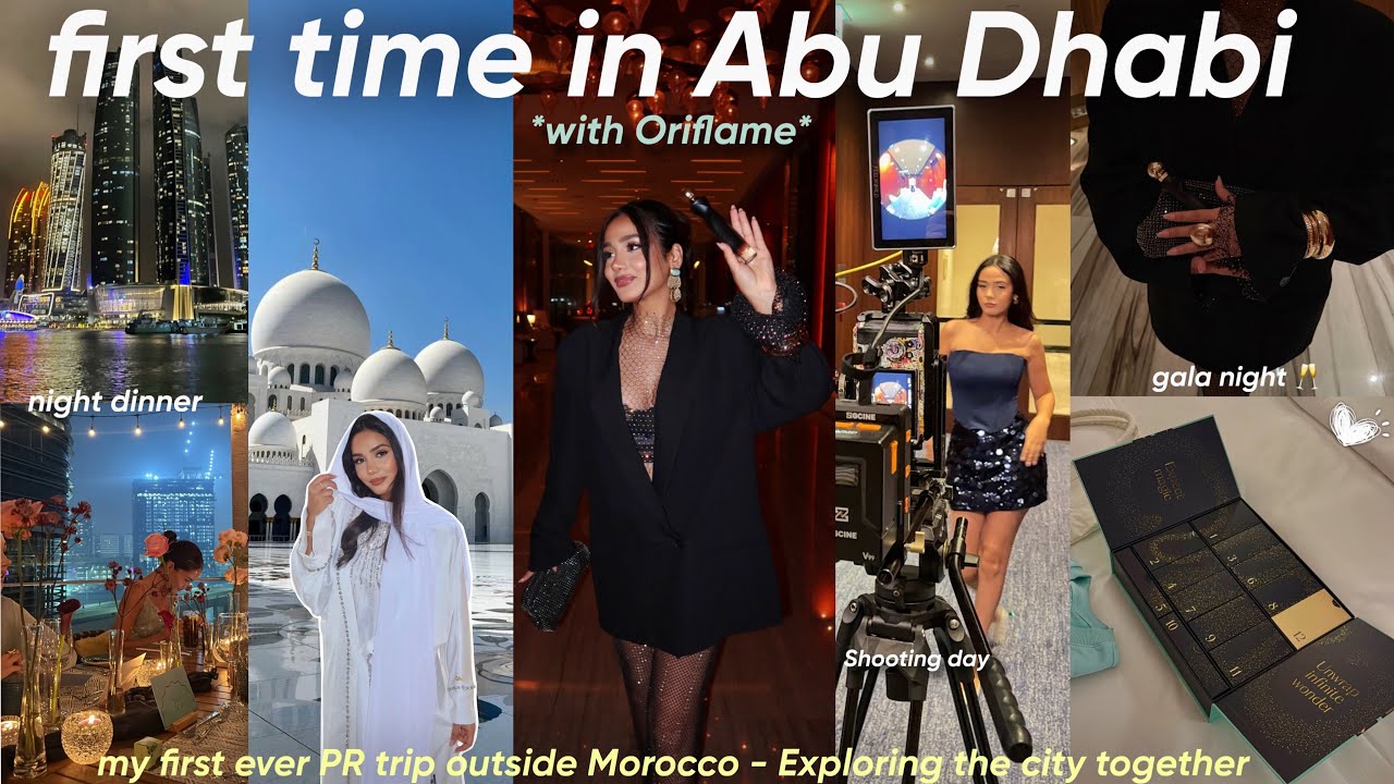 let's spend 48hours in Abu Dhabi✈️🥂|يالاه نمشيو ل أبوظبي لأول مرة في حياتي🥹💃🏻(my very first PR trip)