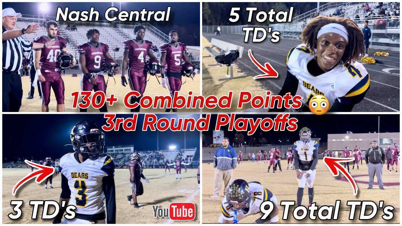3rd Round Playoffs Hertford County vs Nash Central 130+ Combined Points 😱