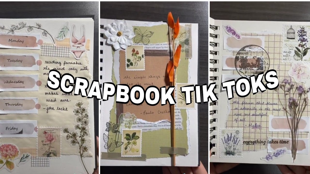 Aesthetic scrapbook tik tok compilation☁️📖