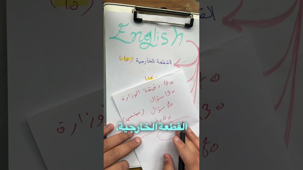 شلون تنجح بأمتحان الانكليزي  التمهيدي ( لطلاب الخارجي )