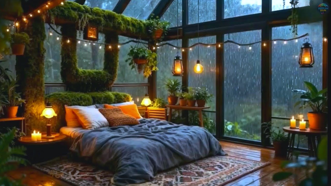Calm Rain and Soft Thunder ⛈️ Peaceful Sleep Ambience - Rain sound for sleeping